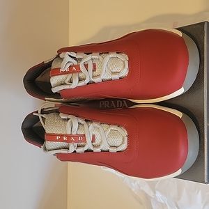 BNIB Prada Mens Sneakers - Rosso - Size 8